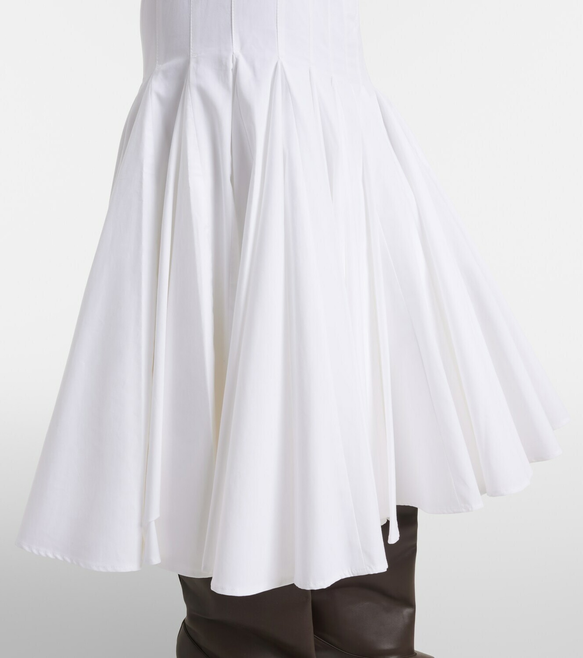 Jacquemus Agave cotton poplin midi skirt