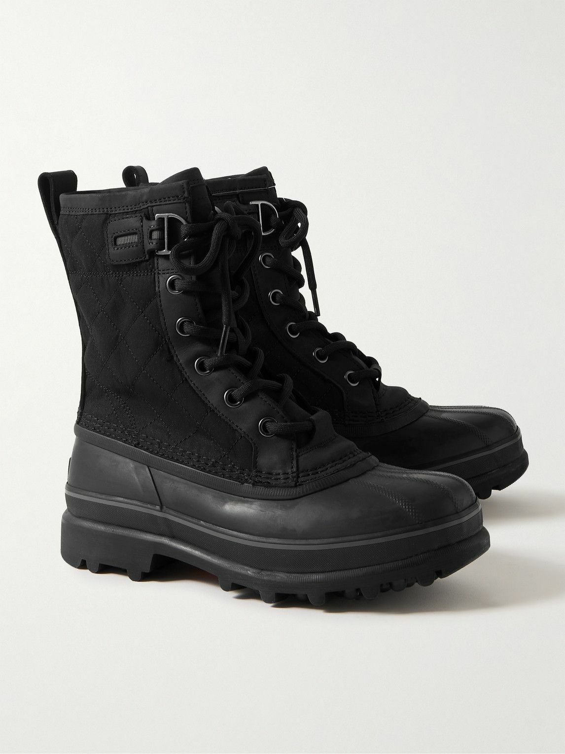 Sorel - CARIBOU™ ROYAL Rubber-Trimmed Quilted Shell Snow Boots - Black