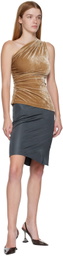 Atlein Gray Belted Miniskirt