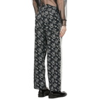 Sulvam Reversible Black and White Embroidered Trousers