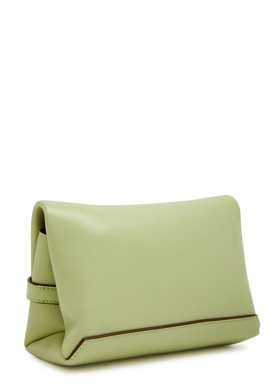 Victoria Beckham Chain Mini Leather Pouch - Light Green - One Size