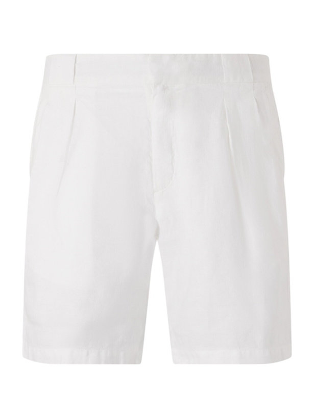 Photo: Mr P. - Straight-Leg Pleated Linen Shorts - White