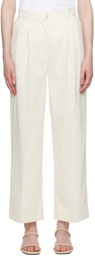 TOTEME Off-White Pleated Trousers