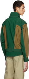 SC103 Green & Brown Paneled Jacket