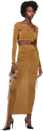 TYRELL SSENSE Exclusive Brown Camisole & Maxi Skirt Set