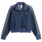 Adidas Women's Firebird Track Top in Medium Vintage Denim