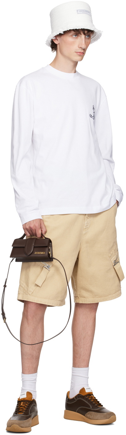 JACQUEMUS White La Casa 'Le t-shirt Merù manches longues