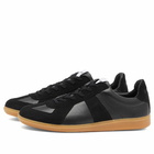 Novesta Men's GAT Leather Court Sneaker in Black/Transparent