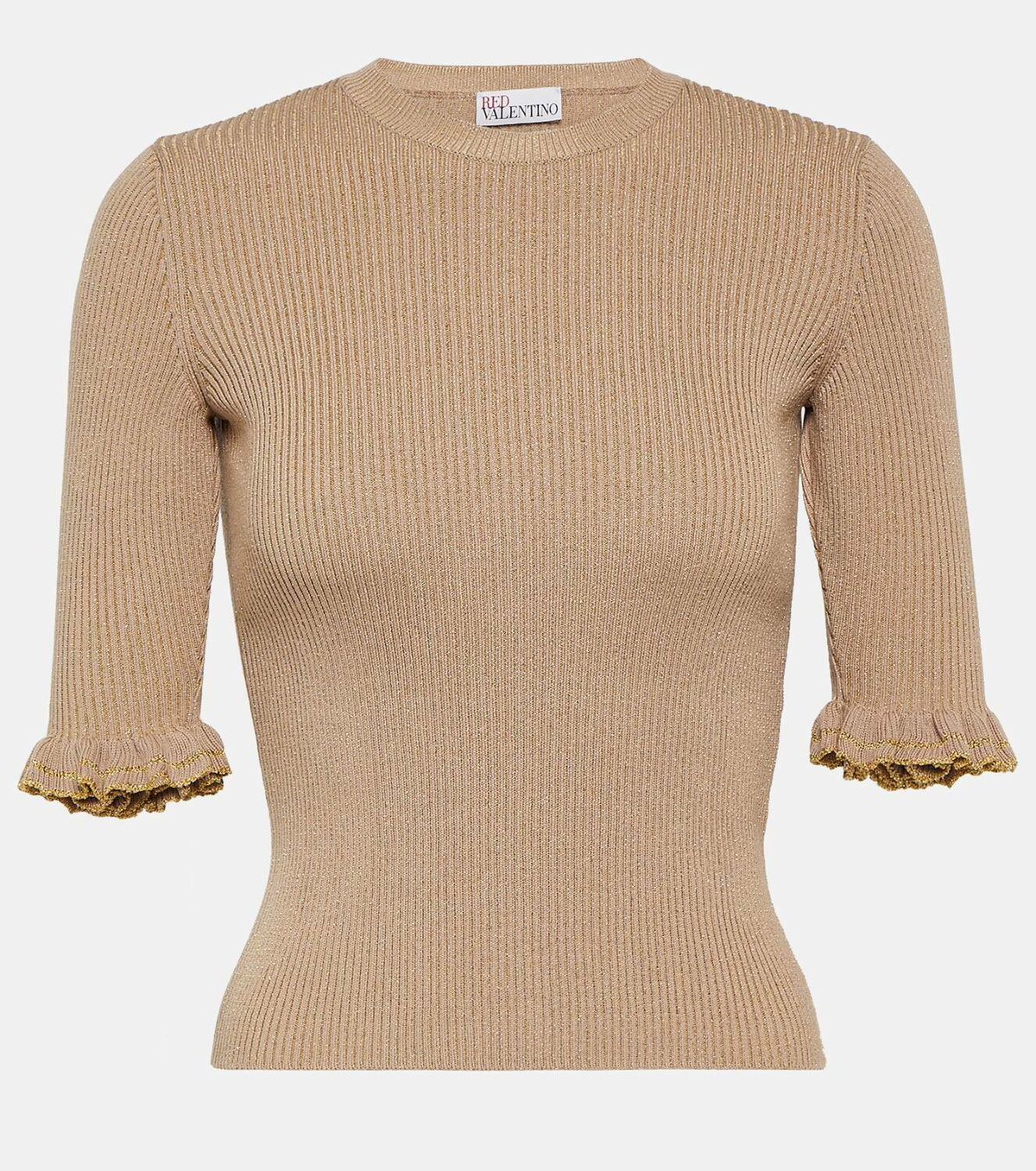 REDValentino Ribbed-knit wool-blend top