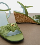 Valentino Garavani Cœur Royal leather wedge sandals
