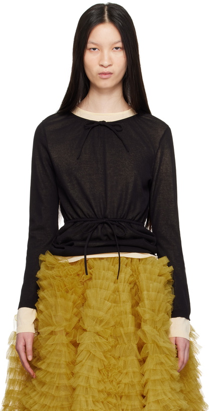 Photo: Molly Goddard Black & Beige Hannah Sweater