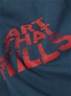 Gallery Dept. - ATK Logo-Appliquéd Printed Cotton-Jersey Hoodie - Blue