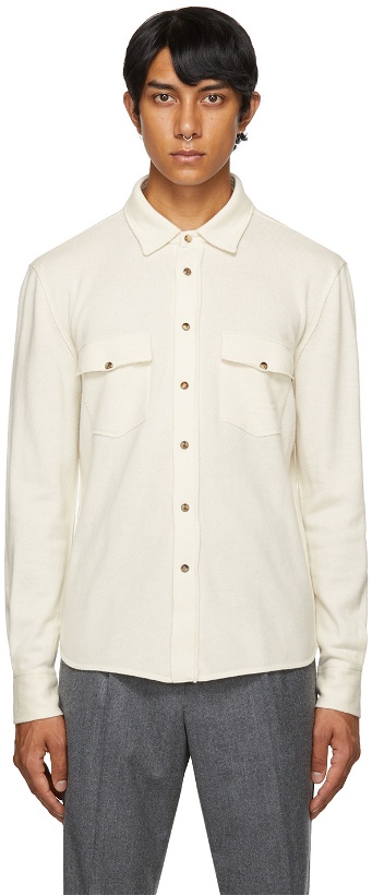 Photo: Brunello Cucinelli Off-White Cashmere & Silk Shirt