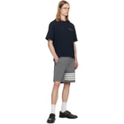 Thom Browne Navy Milano Cotton Oversized Pocket T-shirt