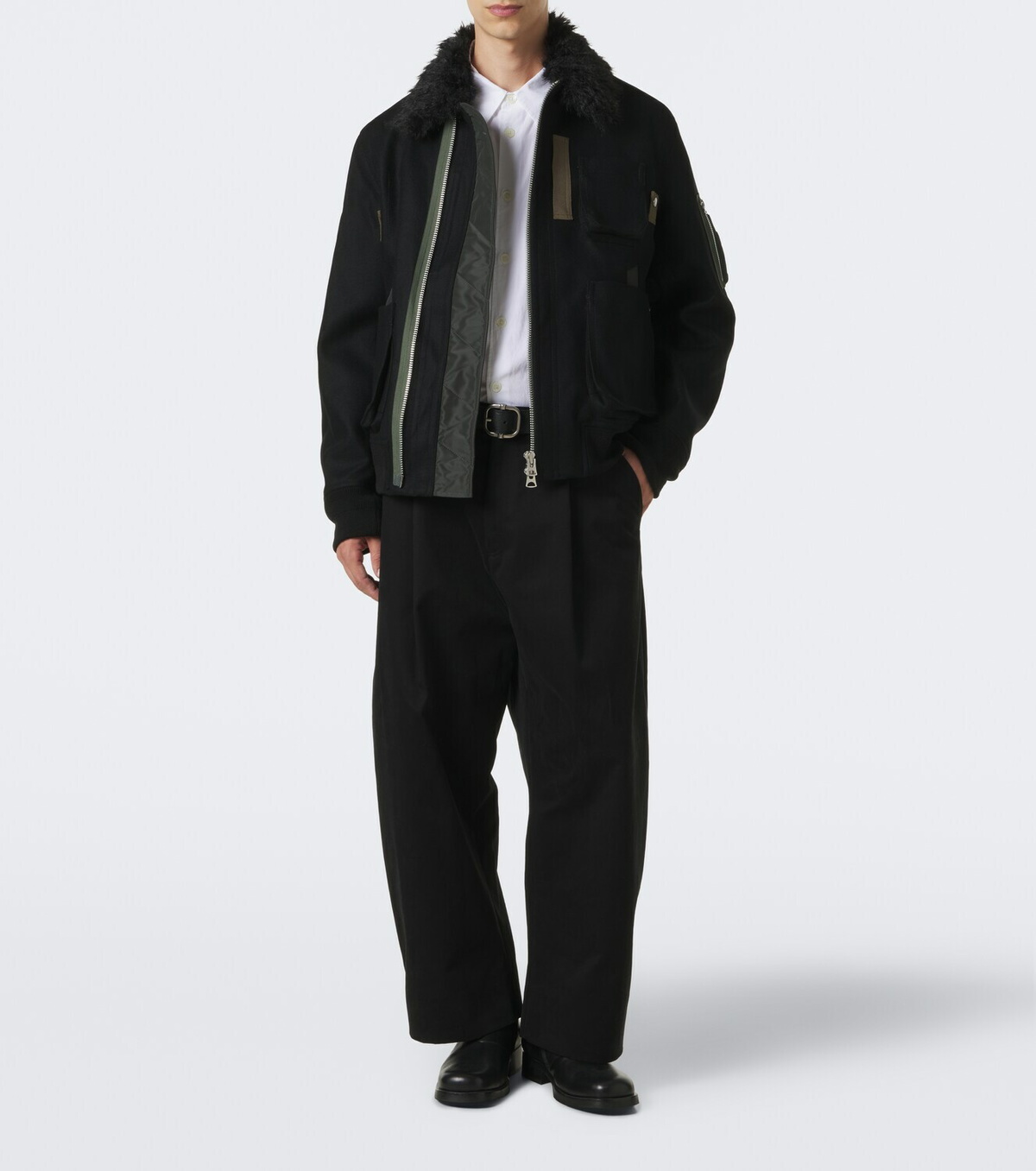 Sacai Wool blouson jacket