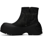 Diesel Black D-Donald Denim Ankle Boots