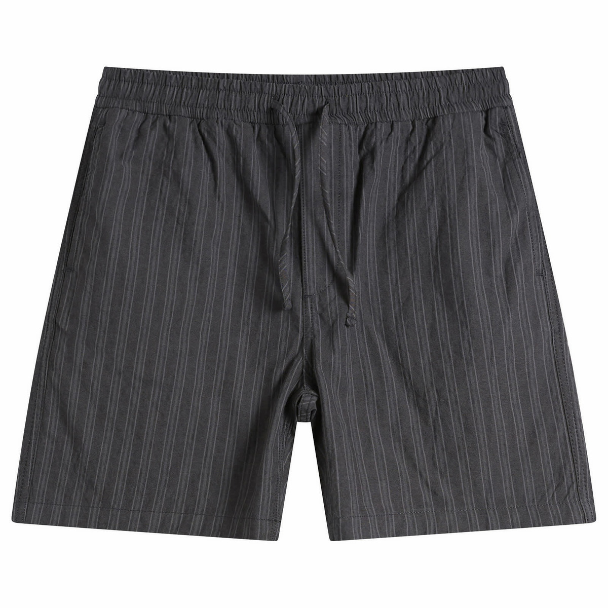 Foret Men's Shift Textured Shorts in Black Stripe