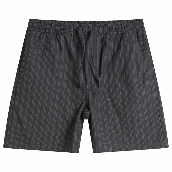 Photo: Foret Men's Shift Textured Shorts in Black Stripe