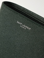 SAINT LAURENT - Logo-Print Pebble-Grain Leather Billfold Wallet