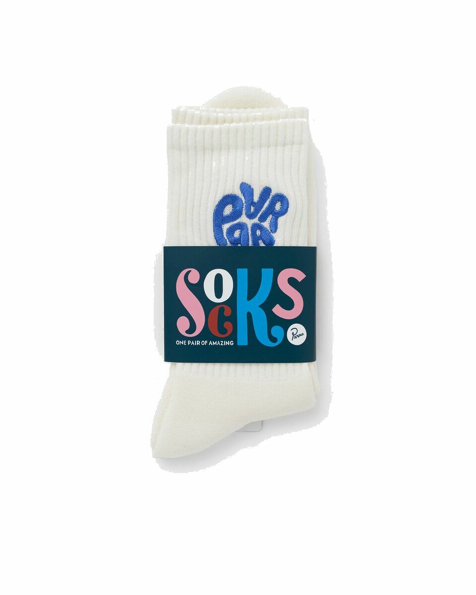 Photo: By Parra 1976 Logo Crew Socks Blue/White - Mens - Socks