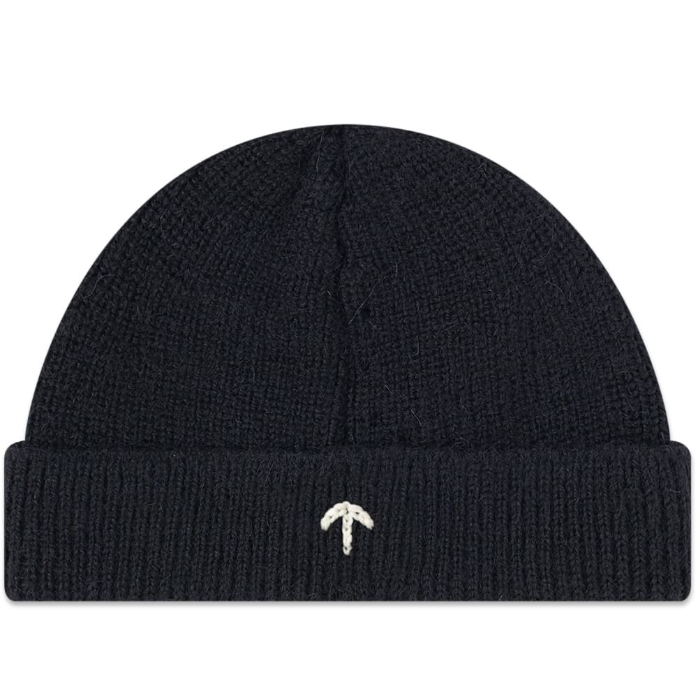 Nigel Cabourn Embroidered Broad Arrow Beanie French Navy Nigel Cabourn
