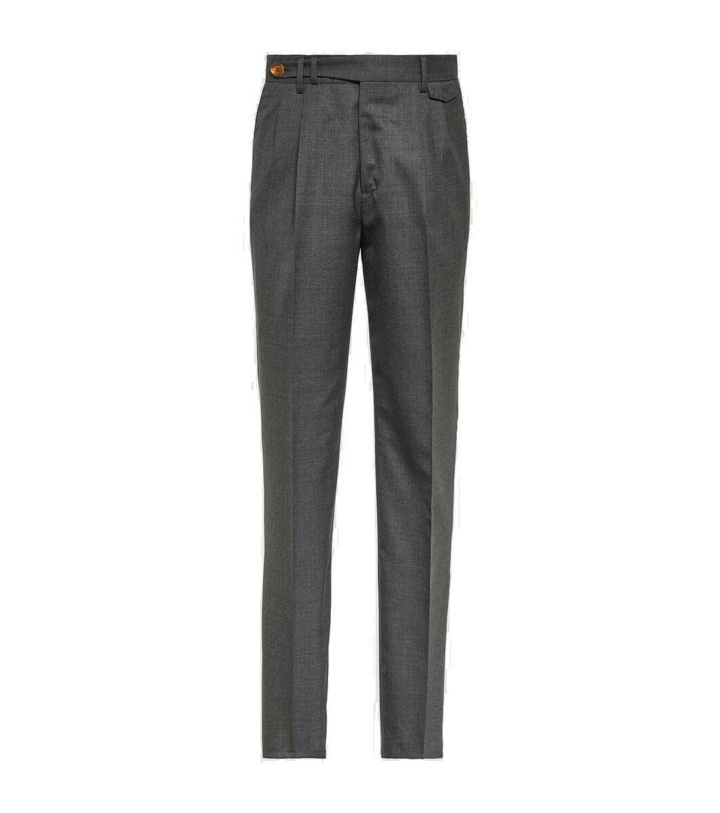 Photo: Brunello Cucinelli Virgin wool straight pants