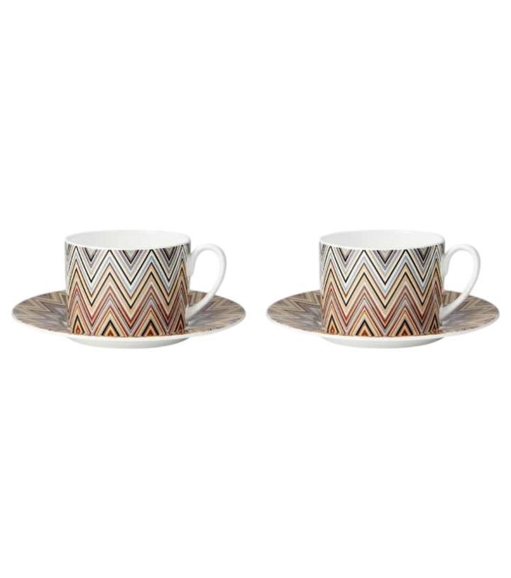 Photo: Missoni Zig Zag Jarris set of 2 teacups and saucers