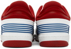 Gucci Red & White Basket Sneakers