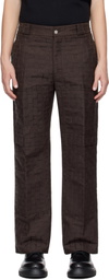 Ferragamo Brown Ferragamo Monogram Trousers