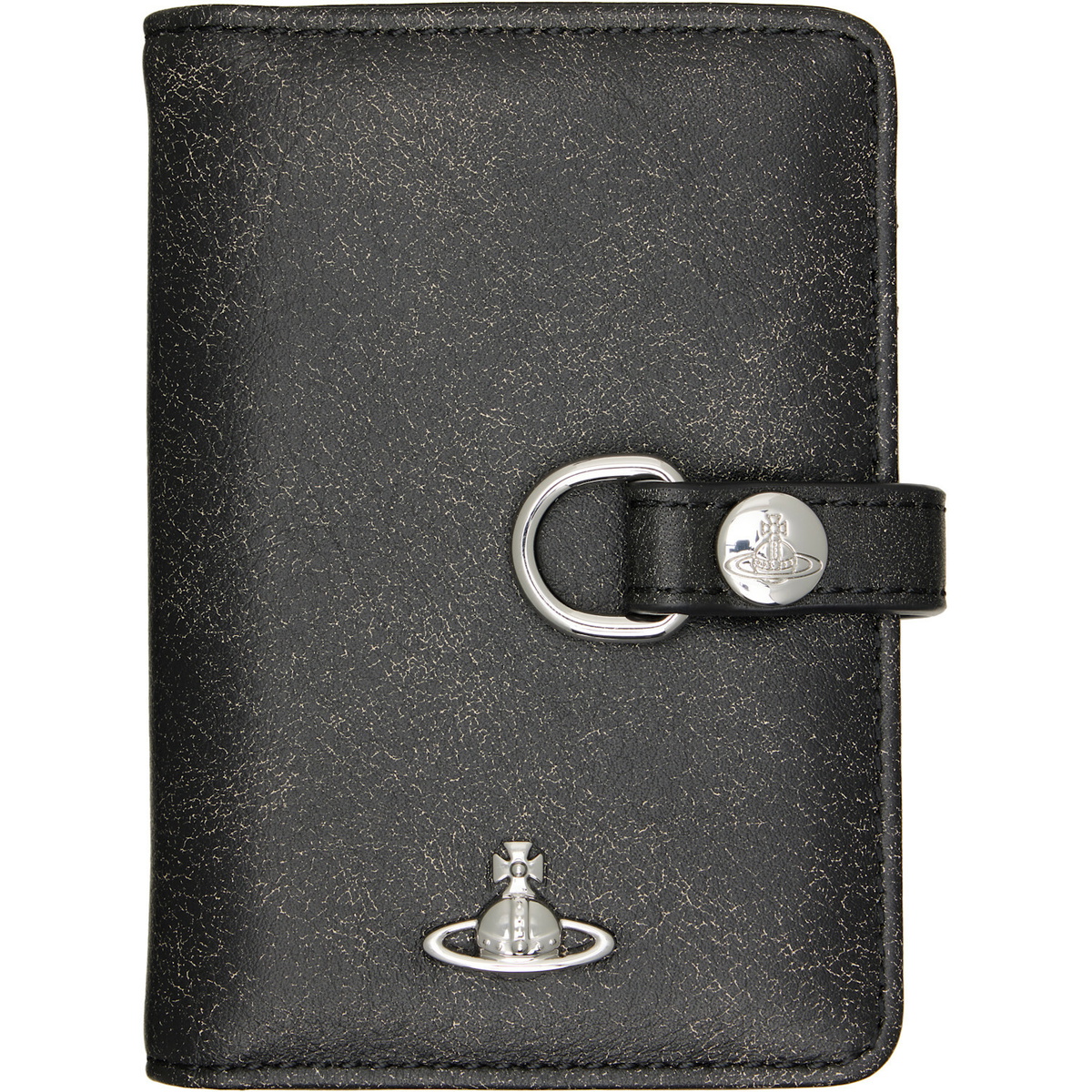 Vivienne Westwood Black Vertical Flap Card Holder