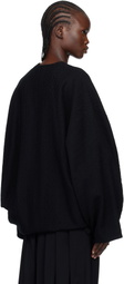 Y's Black Cable JQ Knit Dolman Sleeve Jacket