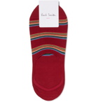 Paul Smith - Striped Mercerised Stretch Cotton-Blend No-Show Socks - Men - Red