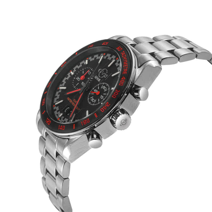 GV2 by Gevril Freccia Chronograph Quartz Black Dial Mens Watch 42900B
