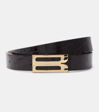 Victoria Beckham Croc-effect leather belt