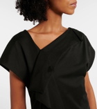 Plan C Asymmetric draped midi dress