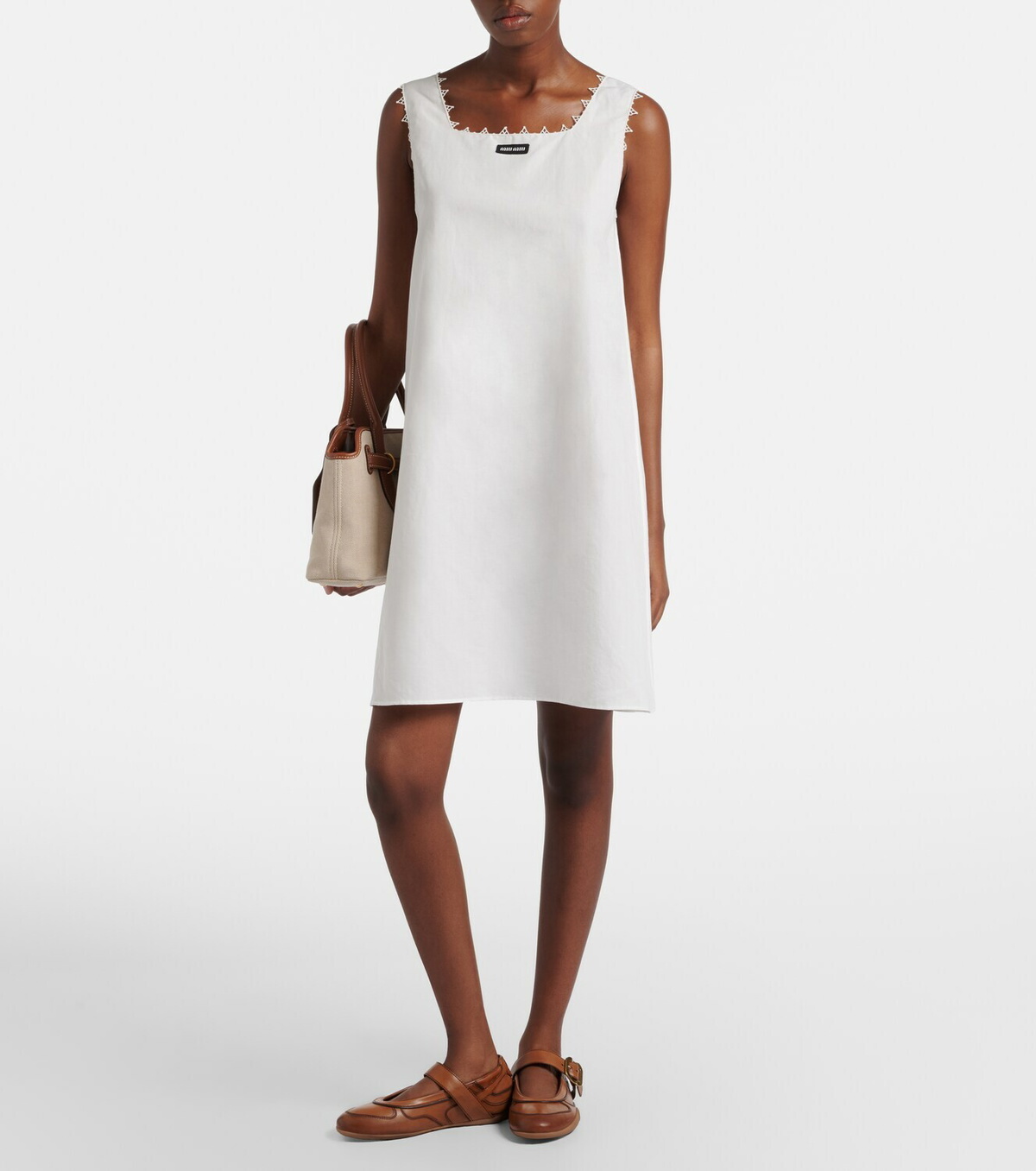 Miu Miu Gymnasium leather Mary Jane flats