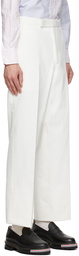 Thom Browne White Unconstructed Trousers