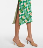 Dodo Bar Or High-rise jacquard midi skirt