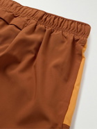Nike Running - Run Division Challenger Straight-Leg Printed Mesh-Panelled Dri-FIT Shorts - Orange