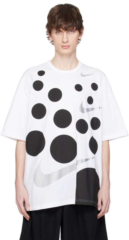 Photo: Black Comme des Garçons White Nike Edition Oversized T-shirt
