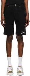 Noon Goons Black Cotton Shorts