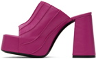 BY FAR SSENSE Exclusive Pink Brad Heeled Sandals