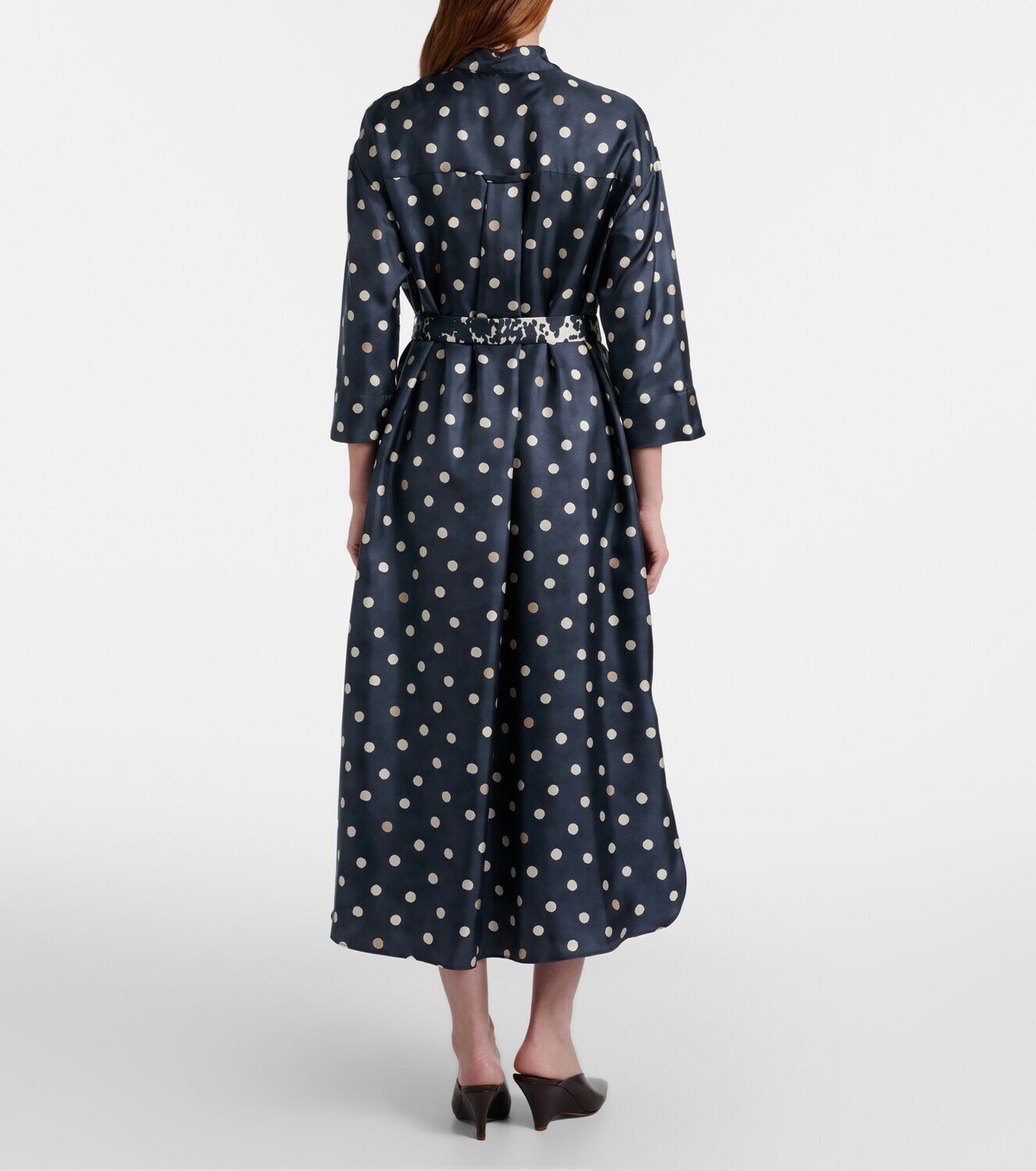 'S Max Mara Leva polka-dot silk twill shirt dress