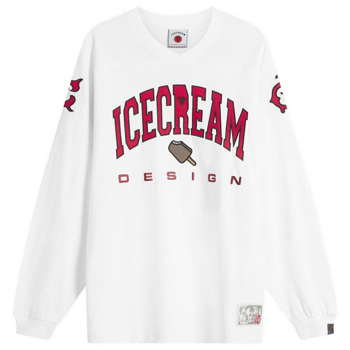ICECREAM Men's Design Longsleeve T-Shirt in White