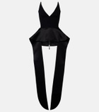 Maticevski Frame peplum satin top