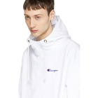 Champion Reverse Weave White Deconstructed Hoodie