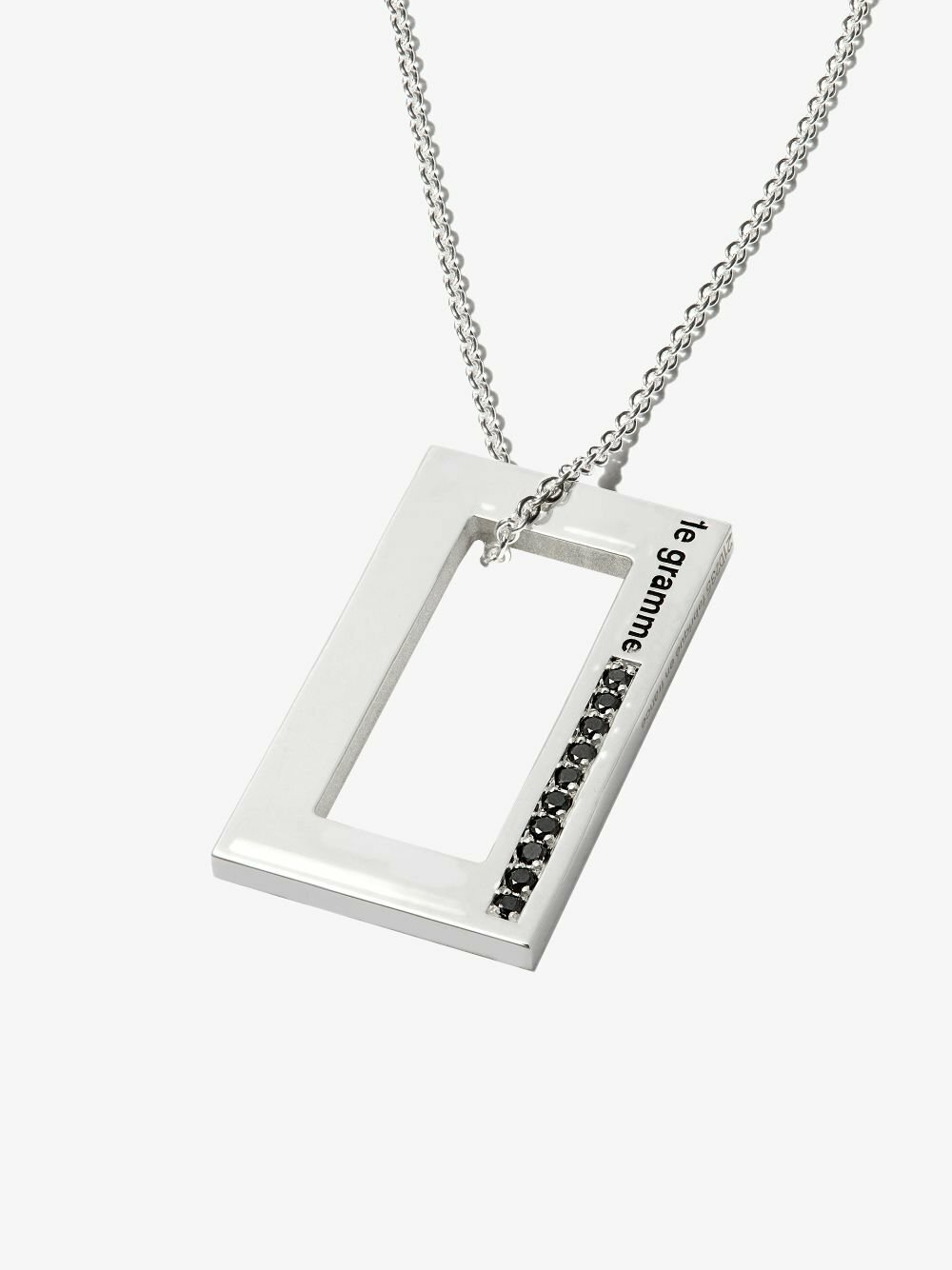 Le Gramme Sterling Silver Le 3.4g Polished Diamond Necklace