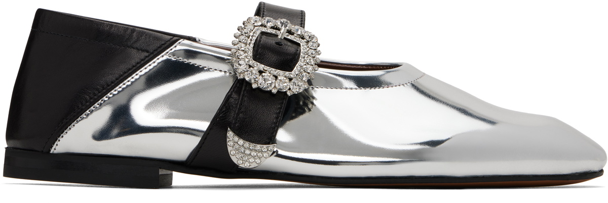 Wales Bonner Silver Glide Ballerina Flats