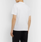 AMI - Logo-Embroidered Cotton-Jersey T-shirt - White
