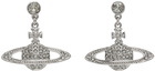 Vivienne Westwood Gunmetal Mini Bas Relief Drop Earrings